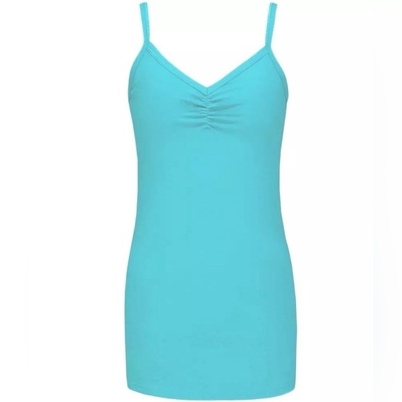 BKE Women’s Tank Top XL Green Fitted Spaghetti Strap Layering Cotton Y2K 90s - Picture 1 of 9